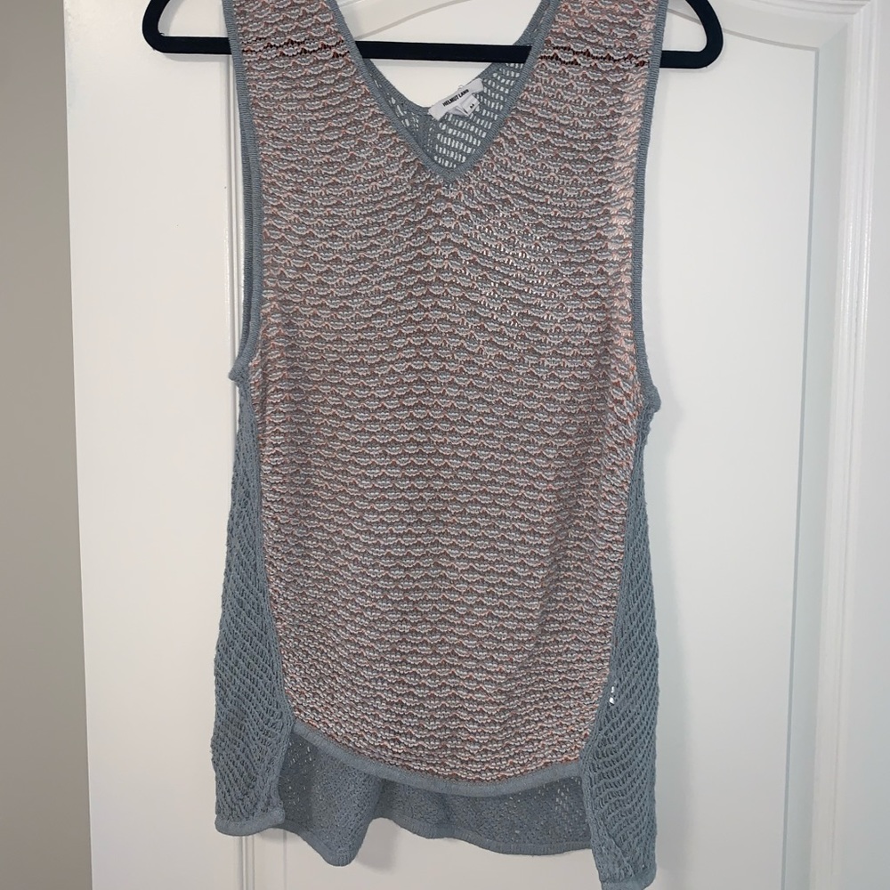Helmut lang open knit sleeveless sweater